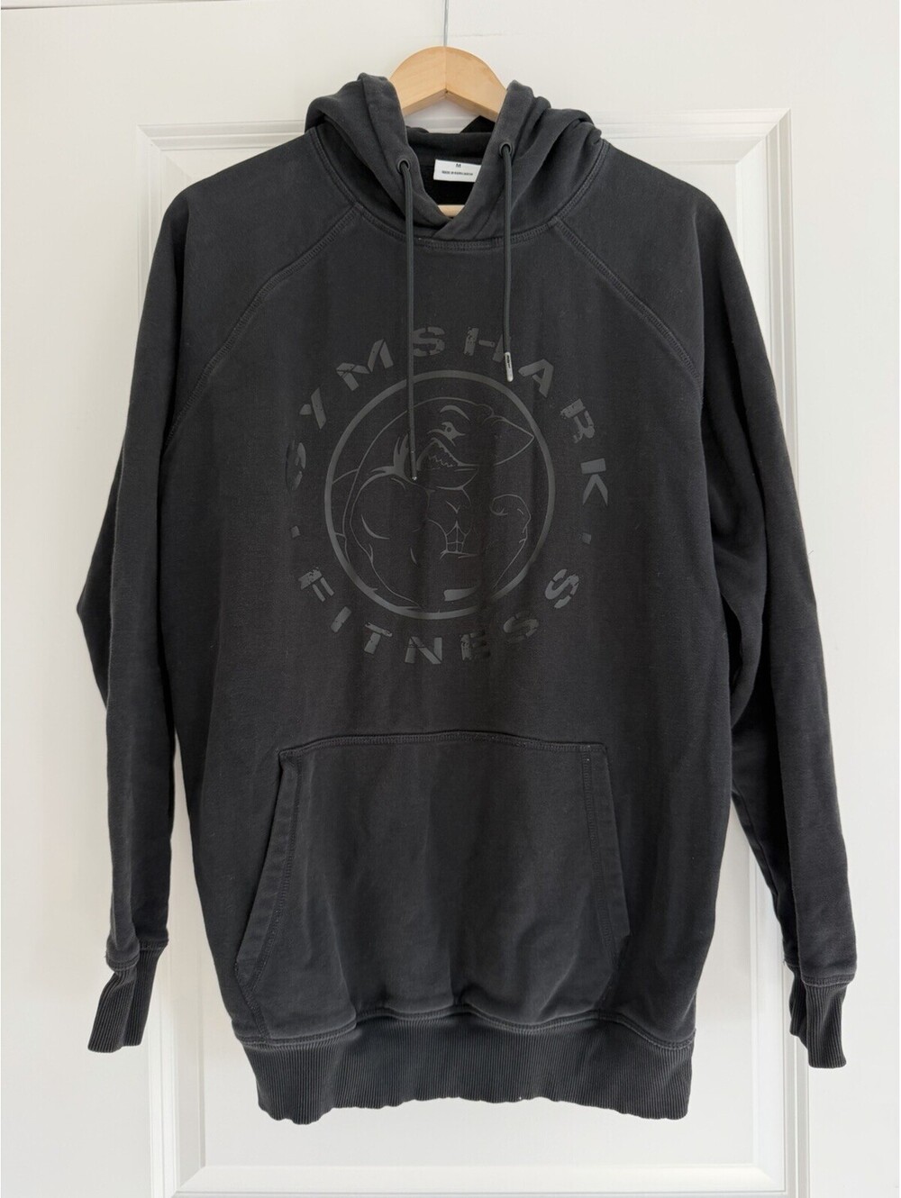 Gymshark Legacy Hoodie Mens M Faded Black Sweatshirt Gym Training Athleisure